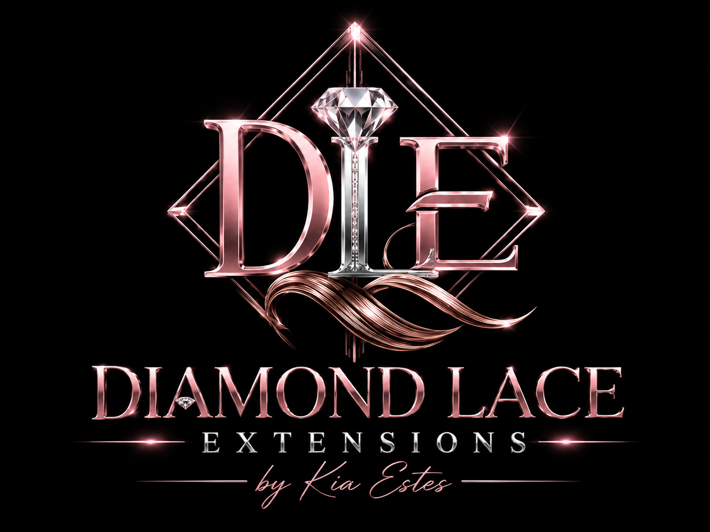 Diamond Lace Extensions original circular DLE logo